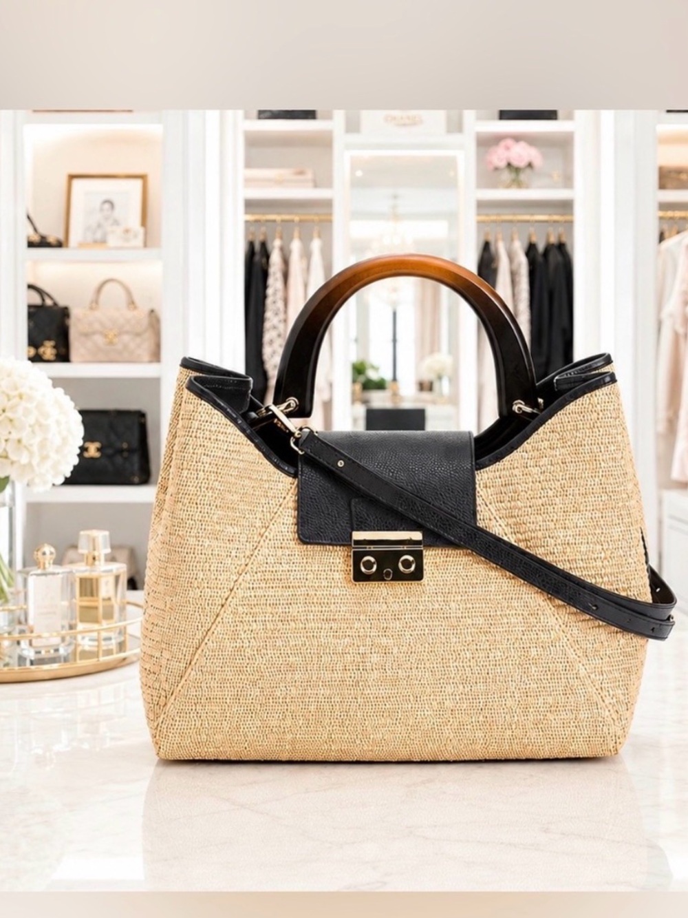 Claudia Firenze Isa Paglia Satchel Handbag | Imported from Italy | NEW